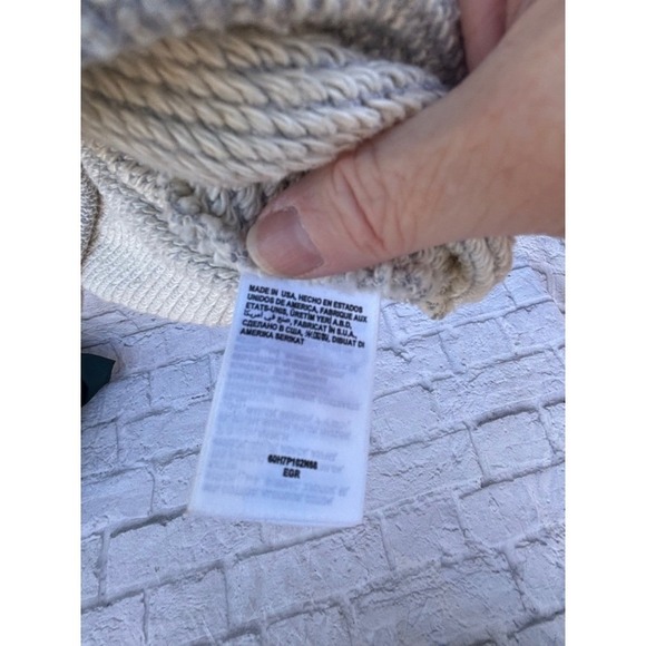 Women's Bebe Shawl Sweater M/L Gray Off-white Y2K - Picture 5 of 8